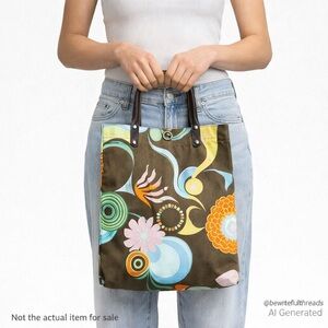 Miss Sixty Vintage Floral Reversible Canvas Tote Bag